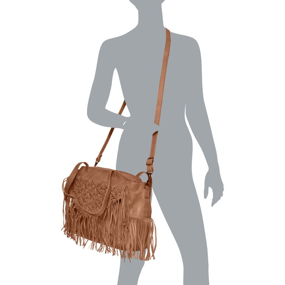 KOMPANERO BELLEZA MANDOVA LEATHER SATCHEL w/FRINGE